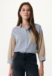 BlouseGestreeptMeerkleurig