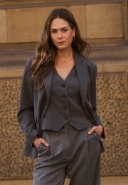 BlazerPinstripeDonkergrijs