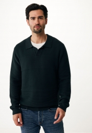 PoloGestreeptDonkergroen