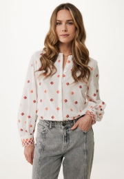 BlouseGeborduurdOffwhite