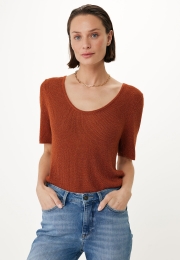 KnitTopBurnedOrange