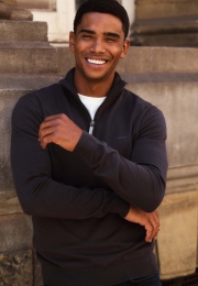 TruiEverestHalfZipDonkergrijs