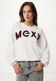 SweaterCrewneckmetLogoOffWhite