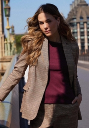 T-shirtPrimroseRibDonkerrood