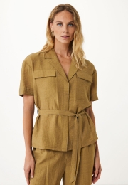 BlouseLinnenSafari-lookCamouflageGroen