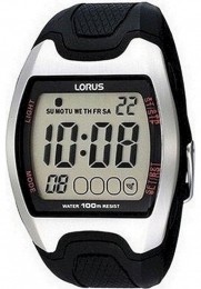 LorusPolshorlogeKunststofZwart40mm