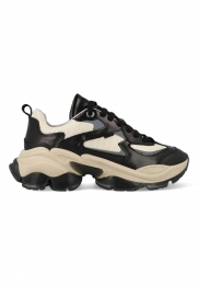 BronxSneakersLinn-y66461B-OA-3736ZwartBeige-42maat42