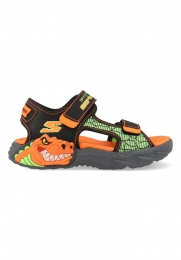 SkechersSandalenCreature-Splash400614LBKORZwartOranjemaat
