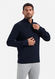 NoExcessPulloverHalfZipper2ColouredMelangeNightXL