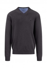 FynchHattonPulloverV-NeckCharcoalXL