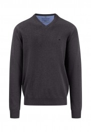 FynchHattonPulloverV-NeckCharcoal2XL
