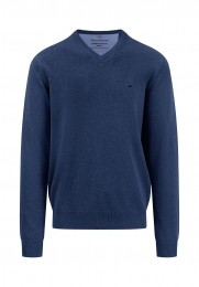 FynchHattonPulloverV-NeckNightBlauwS