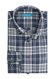 DistrictIndigoOverhemdRuitBlauwExtraLongsleeve43