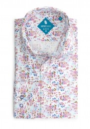 DistrictIndigoPerformanceOverhemdPrintPink42