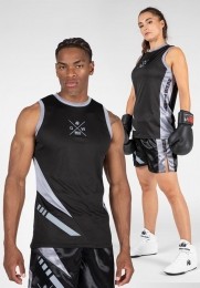 GorillaWearHornellTankTop-Unisex-ZwartGrijs-S