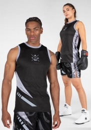 GorillaWearHornellTankTop-Unisex-ZwartGrijs-XS