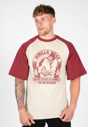 GorillaWearLoganOversizedT-Shirts-BeigeRood-S