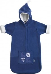 BuggySnuggleBabyVoetenzakLoveEmdBlueFleece0-6mnd