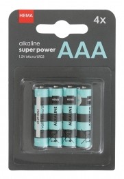 HEMAAAAAlkalineSuperPowerBatterijen-4Stuks