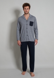 BlauwedoorknoopherenpyjamaCeceba