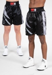 GorillaWearHornellBoxingShorts-Unisex-ZwartGrijs-XS