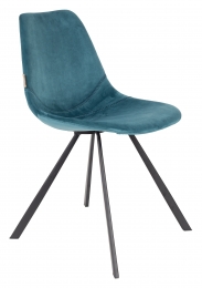 DutchboneEetkamerstoelFrankyVelvet-Petrol