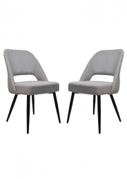 EetkamerstoelJennalichtgrijskatoengewevenlinnen2stuks