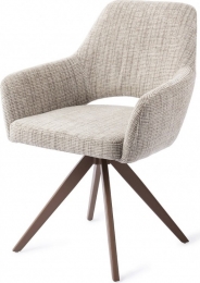 JesperHomeEetkamerstoelYanaiTurnBrownDraaibaar-CaramelGrid