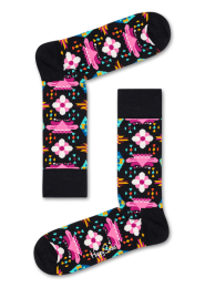 HappySocksTempleBlossomSokkenZwart