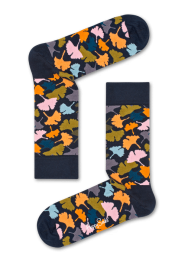 HappySocksGinkgoSokkenDonkerblauw