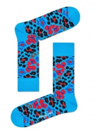 HappySocksMultiLeopardSokkenBlauw