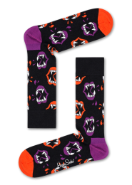 HappySocksFangSokkenZwartPaars