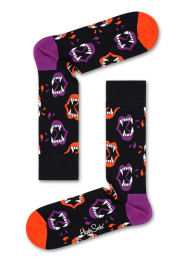 HappySocksFangSokkenZwartPaars