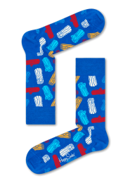 HappySocksLogsSokken-Blauw