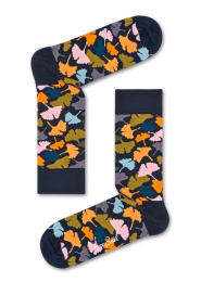 HappySocksGinkgoSokkenDonkerblauw