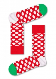 HappySocksBigDotSnowmanSokkenRood
