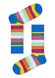 HappySocksStripeSokkenBlauwGroenOranje