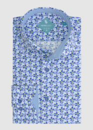 DistrictIndigoOverhemdPerformancePrintS