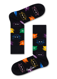 HappySocksCatSokken-ZwartMulti