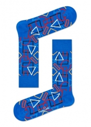 HappySocksGeometricSokkenBlauw