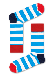 HappySocksStripeSokkenRoodBlauwWit