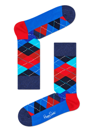 HappySocksArgyleSokkenRoodBlauw