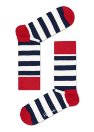HappySocksStripeSokkenBlauwWitRood