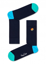 HappySocksEmbroideryHamburgerSokken-Donkerblauw