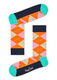 HappySocksArgyleSokkenOranjeMaat36-40