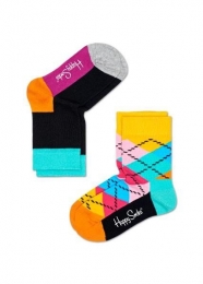 2-PackHappySocksKidsArgyleSokkenMulti