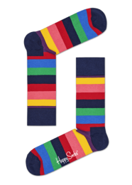 HappySocksStripeSokkenDonkerblauwMulti