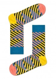 HappySocksDiagonalStripeSokkenGeel