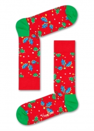 HappySocksHollyChristmasSokken-Rood