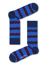 HappySocksSquigglySokkenDonkerblauwRood